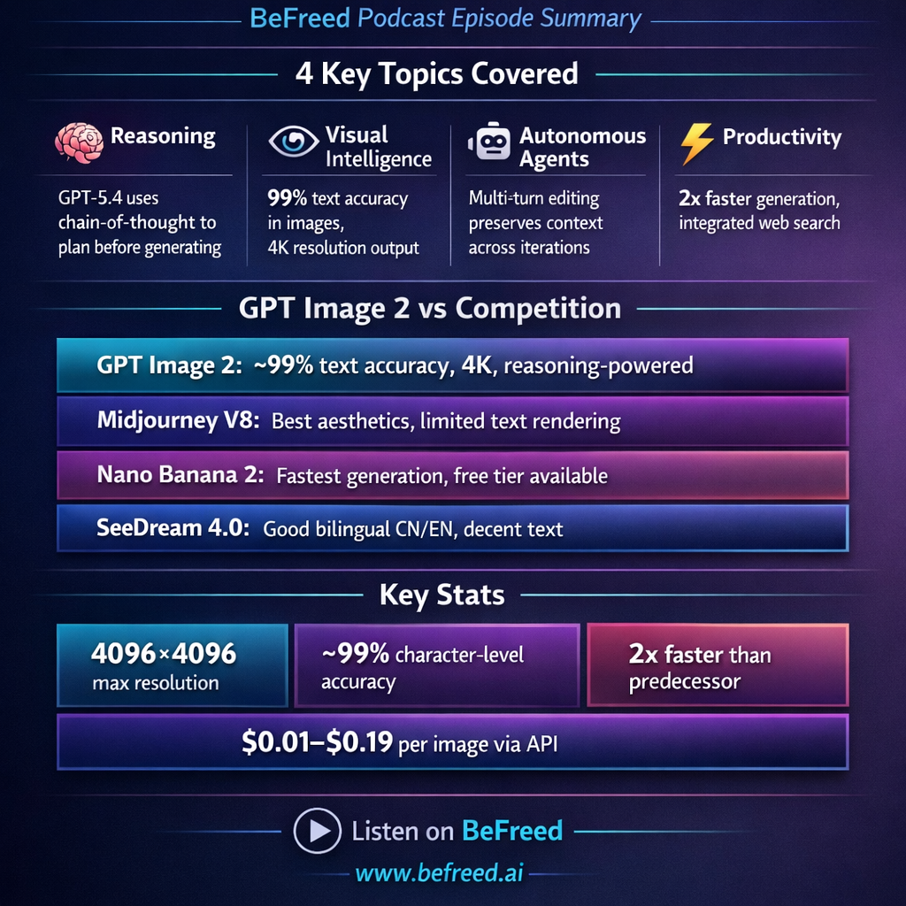 GPT Image 1.5 podcast infographic comparison