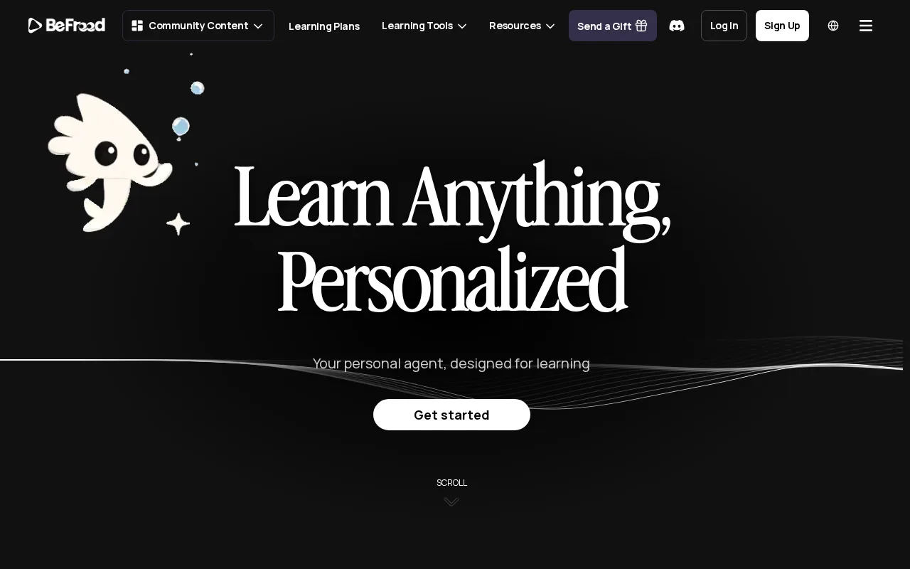 BeFreed creator page where you paste a YouTube link to generate an audio summary
